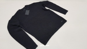 10 X BRAND NEW ONLY & SONS CREWNECK BLACK KNITTED JUMPERS SIZE SMALL