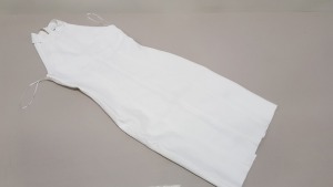 12 X BRAND NEW TOPSHOP WHITE BACK ZIPPED DRESS SIZES 8 AND 10 RRP £49.00 (TOTAL RRP £588.00)