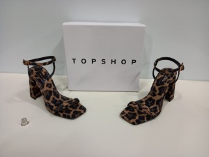 15 X BRAND NEW TOPSHOP ROCCO SHOES UK SIZE 5 AND 6 RRP £39.00 (TOTAL RRP £585.00)