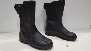 PAIR OF (ROADRUNNER) CLASSIC BLACK SYMPATEX LINING MOTORCYCLE BOOTS - SIZE 10/FITTING M