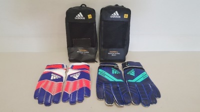 9 X BRAND NEW ADIDAS PREDATOR FOOTBALL GLOVES IN VARIOUS COLOURS AND SIZES