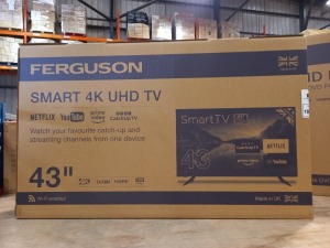 BRAND NEW 43 FERGUSON SMART 4K UHD TV WI-FI ENABLED