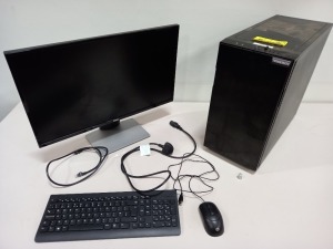 CUSTOM BUILT RENDER SERVER 1080 TI GRAPHICS CARD, 64GB RAM WITH INTELCPU WITH DELL FLAT SCREEN MONITOR PLUS KEYBOARD & MOUSE (NOTE BASE UNIT POWERS UP & HAS BEEN DATA WIPED)