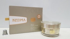 2 X BRAND NEW KEDMA 24K GOLD FACIAL MASK WITH DEAD SEA MINERALS, PEPTIDES AND VITAMINS. (120G) - EXP 05/02/2022 TOTAL RRP $1,979.90