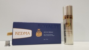 3 X BRAND NEW KEDMA ROYALTY ACTIVE SERUM WITH DEAD SEA MINERALS, MATRIXYL SYNTHE'6 & OMEGA 3 (50G) - EXP 25/02/2022 TOTAL RRP $2,399.85