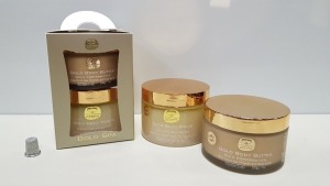 4 X BRAND NEW KEDMA GOLD SPA SET CONTAINING; 1 X KEDMA 24K GOLD BODY BUTTER WITH DEAD SEA MINERALS AND SHEA BUTTER (200G) 1 X KEDEM 24K GOLD BODY SCRUB WITH DEAD SEA MINERALS AND NATURAL OILS (500G)