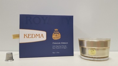 2 X BRAND NEW KEDMA ROYALTY FIRMING CREAM WITH DEAD SEA MINERALS, PEARL POWDER & OMEGA 3 (50G) -EXP 21/01/2022 TOTAL RRP $1,599.90