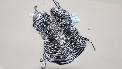 13 X BRAND NEW SPANX SWIMWEAR ZEBRA PUSH UP TANKINI SIZE EXTRA LARGE RRP $34.99 - $454.87