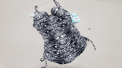 13 X BRAND NEW SPANX SWIMWEAR ZEBRA PUSH UP TANKINI SIZE EXTRA LARGE RRP $34.99 - TOTAL $524.85