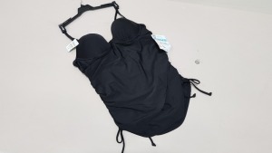 12 X BRAND NEW SPANX SWIMWEAR JET BLACK PUSH UP TANKINI SIZE LARGE RRP $34.99 - TOTAL $419.88