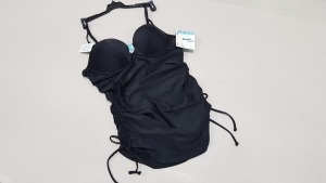 12 X BRAND NEW SPANX SWIMWEAR JET BLACK PUSH UP TANKINI SIZE LARGE RRP $34.99 - TOTAL $419.88