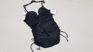 12 X BRAND NEW SPANX SWIMWEAR JET BLACK PUSH UP TANKINI SIZE LARGE RRP $34.99 - TOTAL $419.88