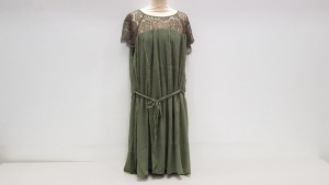 10 X BRAND NEW JUNAROSE KHAKI DRESS UK SIZE 22 RRP £42.00