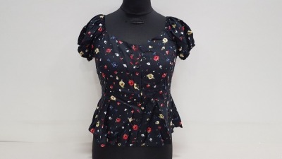 77 X BRAND NEW DOROTHY PERKINS FLOWER DETAILED DITSY TOPS IN VARIOUS SIZES