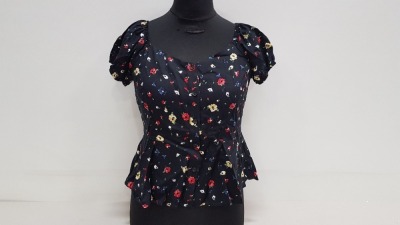70 X BRAND NEW DOROTHY PERKINS FLOWER DETAILED DITSY TOPS UK SIZE 8
