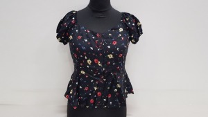 60 X BRAND NEW DOROTHY PERKINS FLOWER DETAILED DITSY TOPS UK SIZE 12