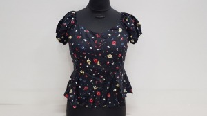 60 X BRAND NEW DOROTHY PERKINS FLOWER DETAILED DITSY TOPS UK SIZE 10