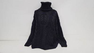 8 X BRAND NEW BLACK KNITTED TURTLENECK JUMPERS SIZE SMALL RRP £49.00