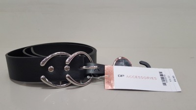 50 X BRAND NEW DOROTHY PERKINS ACCESSORIES BLACK BELTS SIZE SMALL RRP £6.00