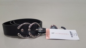 50 X BRAND NEW DOROTHY PERKINS ACCESSORIES BLACK BELTS SIZE LARGE RRP £6.00