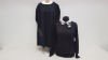40 PIECE MIXED DOROTHY PERKINS CLOTHING LOT CONTAINING 20 X BLACK DRESSES WITH POCKETS AND 20 X KNITTED COLLARED JUMPERS UK SIZE 18 RRP £30.00