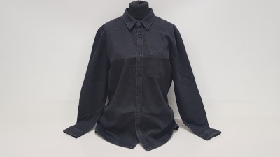 29 X BRAND NEW TOPMAN CHARCOAL BUTTONED SHIRTS SIZE SMALL AND LARGE