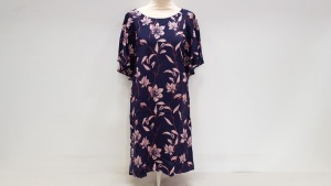 25 X BRAND NEW VILLA CLOTHING NAVY FLORAL DRESSES SIZE EXTRA SMALL AND SMALL