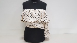 60 X BRAND NEW TOPSHOP POLKADOT CROP TOPS UK SIZE 14 RRP £25.00