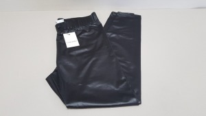 40 X BRAND NEW JUNAROSE BLACK SHINY LEGGINGS UK SIZE 14-16 AND 20-22