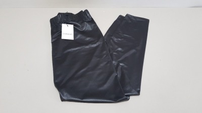 60 X BRAND NEW JUNAROSE BLACK SHINY LEGGINGS UK SIZE 18-20 AND 20-22