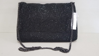 20 X BRAND NEW TOPSHOP BLACK SEQUEN CHAINED BAG