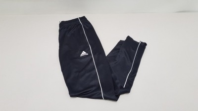 18 X BRAND NEW ADIDAS TAPERED FIT BLACK CLIMATE CONTROL JOGGING BOTTOMS SIZE 11-12