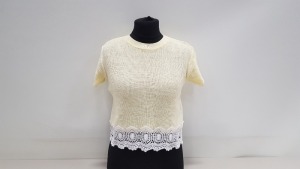 20 X BRAND NEW TOPSHOP LEMON KNITTED TOP UK SIZE 4 RRP £34.00