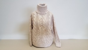 16 X BRAND NEW TOPSHOP CREAM KNITTED TURTLE NECK JUMPERS SIZE EXTRA SMALL RRP £49.00