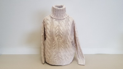 16 X BRAND NEW TOPSHOP CREAM KNITTED TURTLE NECK JUMPERS SIZE EXTRA SMALL RRP £49.00