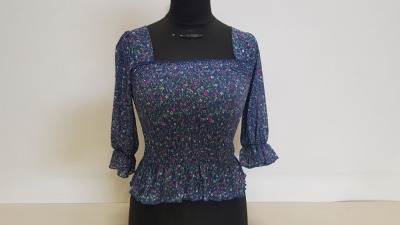23 X BRAND NEW TOPSHOP FLOWER PRINT TOPS UK SIZE 8 RRP £25.00