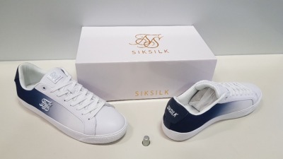 11 X BRAND NEW SIKSLILK TRAINERS IE CALIFORNIA FADE IN NAVY & WHITE UK SIZE 8 AND 9