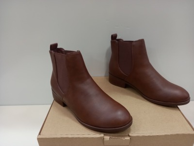 23 X BRAND NEW DOROTHY PERKINS TANNED ANKLE BOOTS SIZE 5