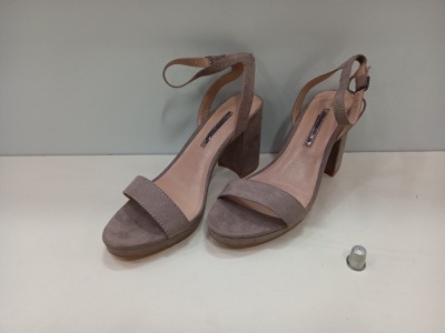 36 X BRAND NEW DOROTHY PERKINS GREY SENSATE HEELED SANDALS IN RATIO SIZES 4, 5, 6 AND 7