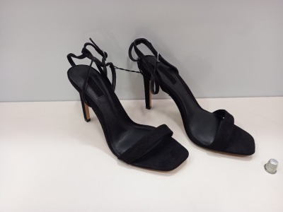 45 X BRAND NEW TOPSHOP SASKIA BLACK HIGH HEELS SIZE 7 AND 8 RRP £29.00