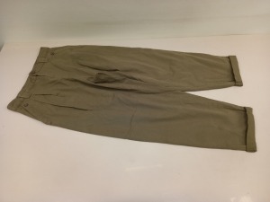 30 X BRAND NEW TOPSHOP KHAKI CUFFED PANTS SIZE 10 RRP £36.00