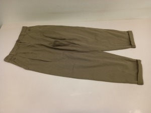 23 X BRAND NEW TOPSHOP KHAKI CUFFED PANTS SIZE 10 RRP £36.00