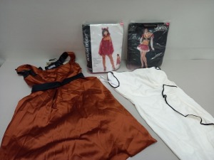 APPROX 30 X KAREN MILLEN FACTORY APPROVAL SAMPLES IE PANTS, DRESSES, BLOUSES TOPS AND COSTUMES IN 3 BOXES