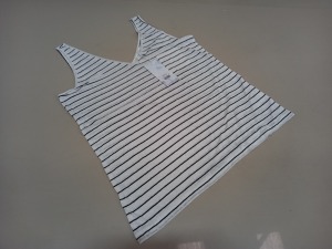 20 X BRAND NEW WAREHOUSE CLOTHING LINEN STRIPED V NECK T SHIRTS IN VARIOUS SIZES RRP £18.00