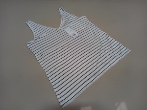 20 X BRAND NEW WAREHOUSE CLOTHING LINEN STRIPED V NECK T SHIRTS IN VARIOUS SIZES RRP £18.00