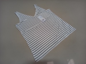 20 X BRAND NEW WAREHOUSE CLOTHING LINEN STRIPED V NECK T SHIRTS IN VARIOUS SIZES RRP £18.00