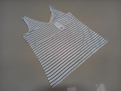 20 X BRAND NEW WAREHOUSE CLOTHING LINEN STRIPED V NECK T SHIRTS IN VARIOUS SIZES RRP £18.00