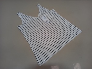 20 X BRAND NEW WAREHOUSE CLOTHING LINEN STRIPED V NECK T SHIRTS IN VARIOUS SIZES RRP £18.00