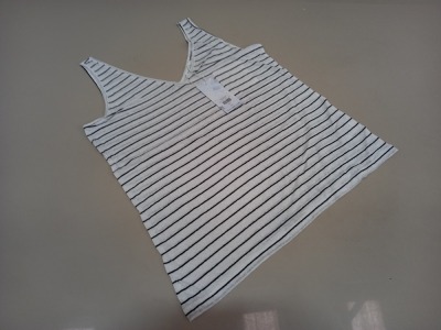 19 X BRAND NEW WAREHOUSE CLOTHING LINEN STRIPED V NECK T SHIRTS IN VARIOUS SIZES RRP £18.00