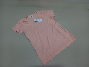 30 X BRAND NEW WAREHOUSE CLOTHING NUDE LINEN V NECK T SHIRTS SIZE 10, 14 AND 16 RRP £16.00